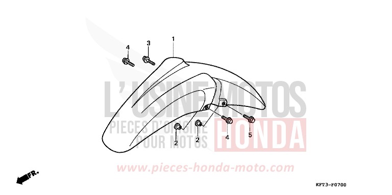 FRONT FENDER for City Fly FLASH RED (R119E) from 1998